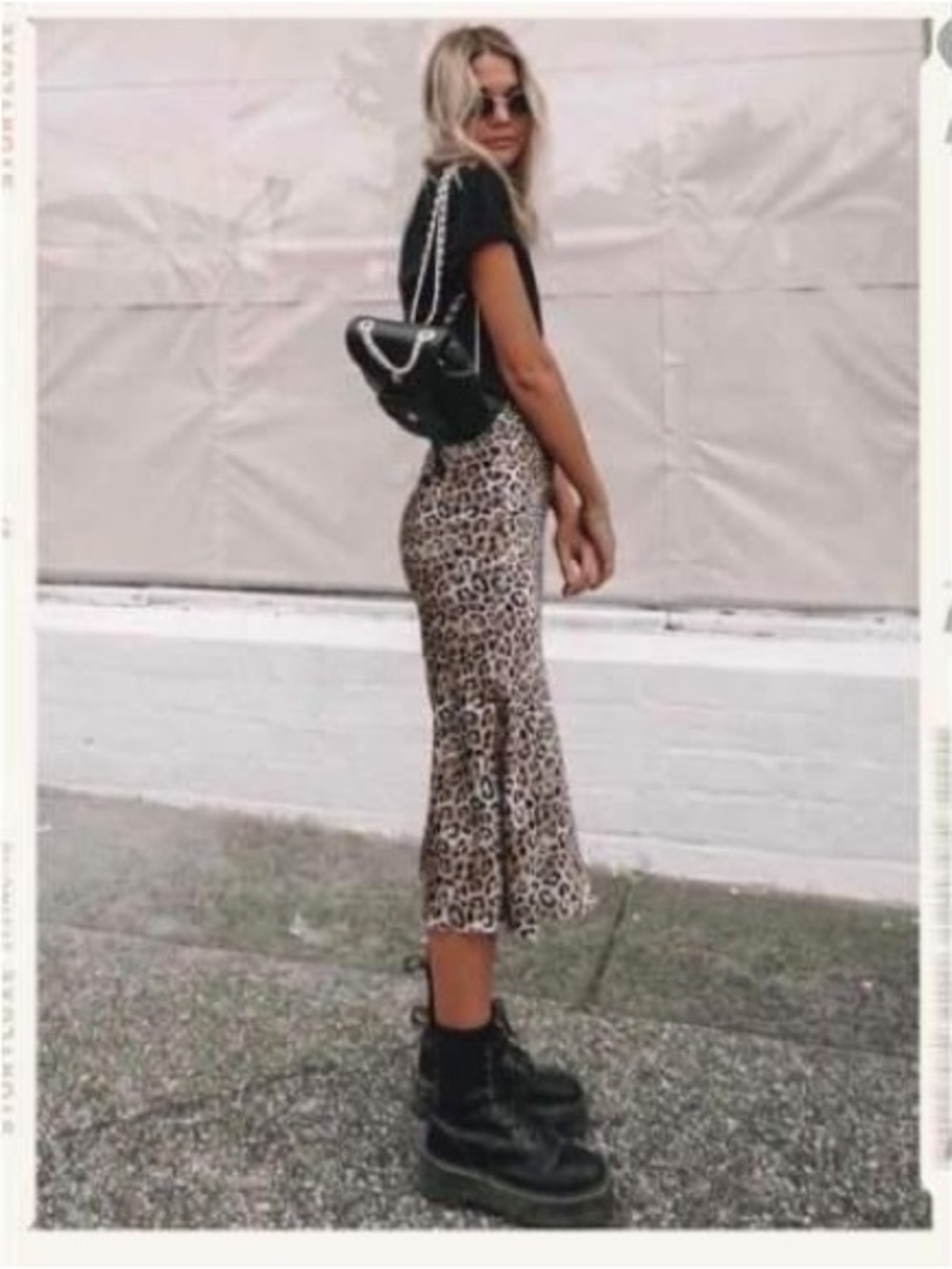 Band of Gypsies "Wild Thing" Leopard Print Satin Midi Skirt